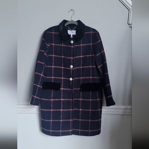 BCBG PLAID COAT